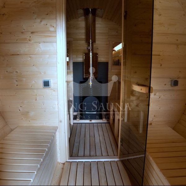 "ROUND" outdoor sauna barrel 4.24m x 2.38m 10 people