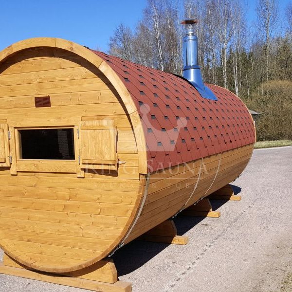 "ROUND" Sauna 5.25m x 2.38m with side entrance