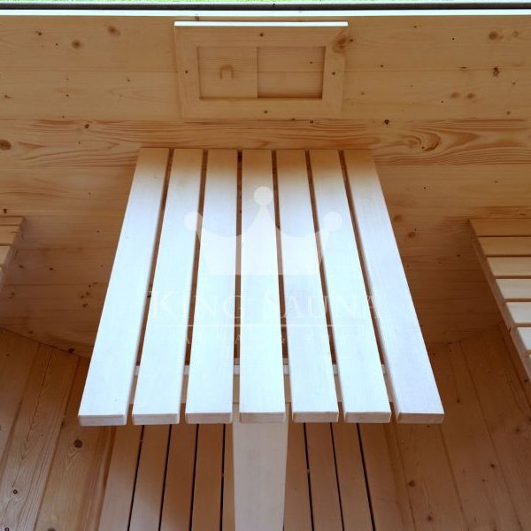 "ROUND" sauna 4.24m x 2.38m with panoramic window