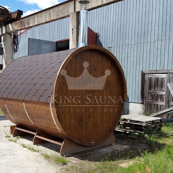 "ROUND" sauna 3.24m x 2.38m with open dressing room