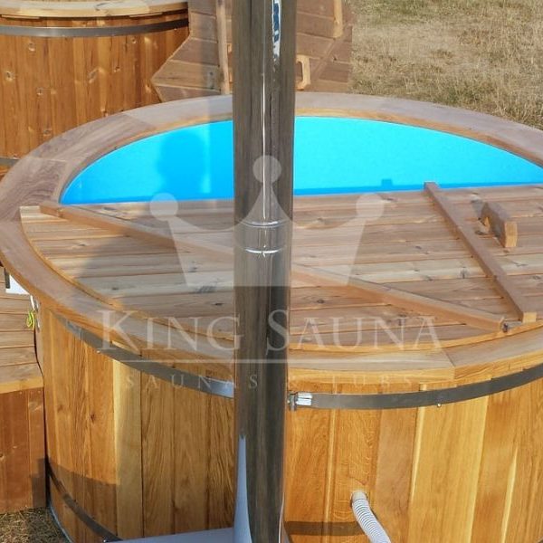 "PLASTIC" hot-tub 2.0m with oak wood decoration
