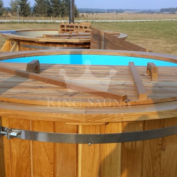 "PLASTIC" hot-tub 2.0m with oak wood decoration