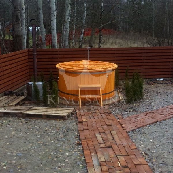 "PLASTIC" Hot-tub 2.0m with fir wood decoration
