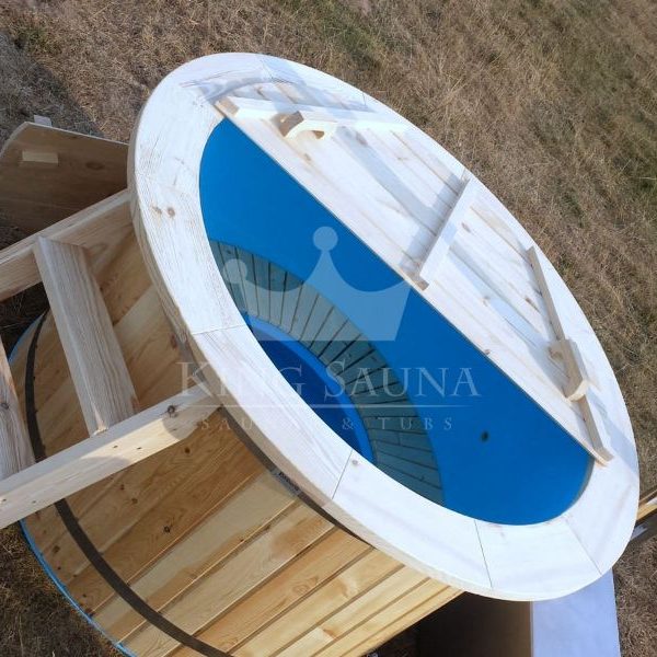 "PLASTIC" hot-tub 1.8m with fir wood decoration