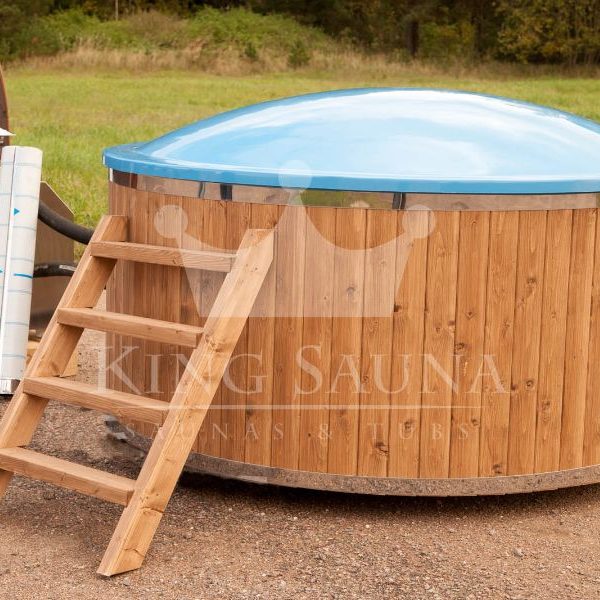 Build yourself! "GLASS FIBER" hot-tub with wood decoration