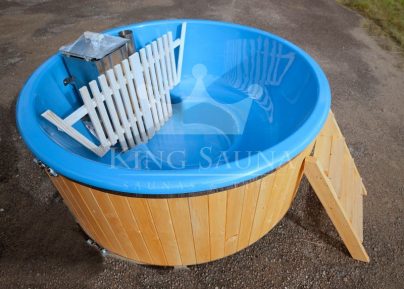 "GLASS FIBER" hot-tub with internal furnace