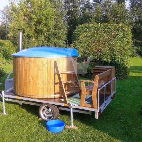"MOBILE" hot-tub with a trailer
